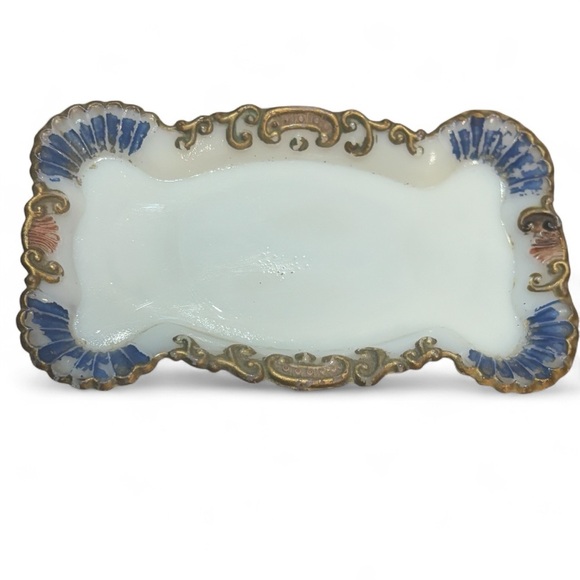 Vintage Porcelain Decorative trinket dish tray vanity - Picture 4 of 15